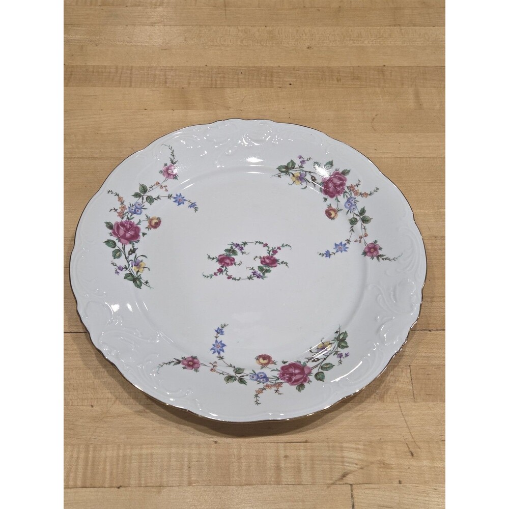 Vintage Wawel Poland Rose Garden Porcelain Dinner Plates Set of 3